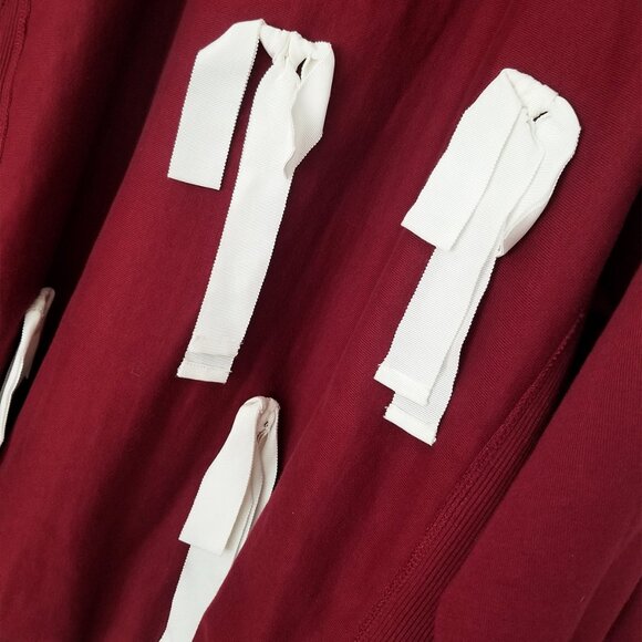 Urban Outfitters BDG Kimchi Blue Jasmine Oversized Bow Sweatshirt Burgundy S $99 - Picture 12 of 16